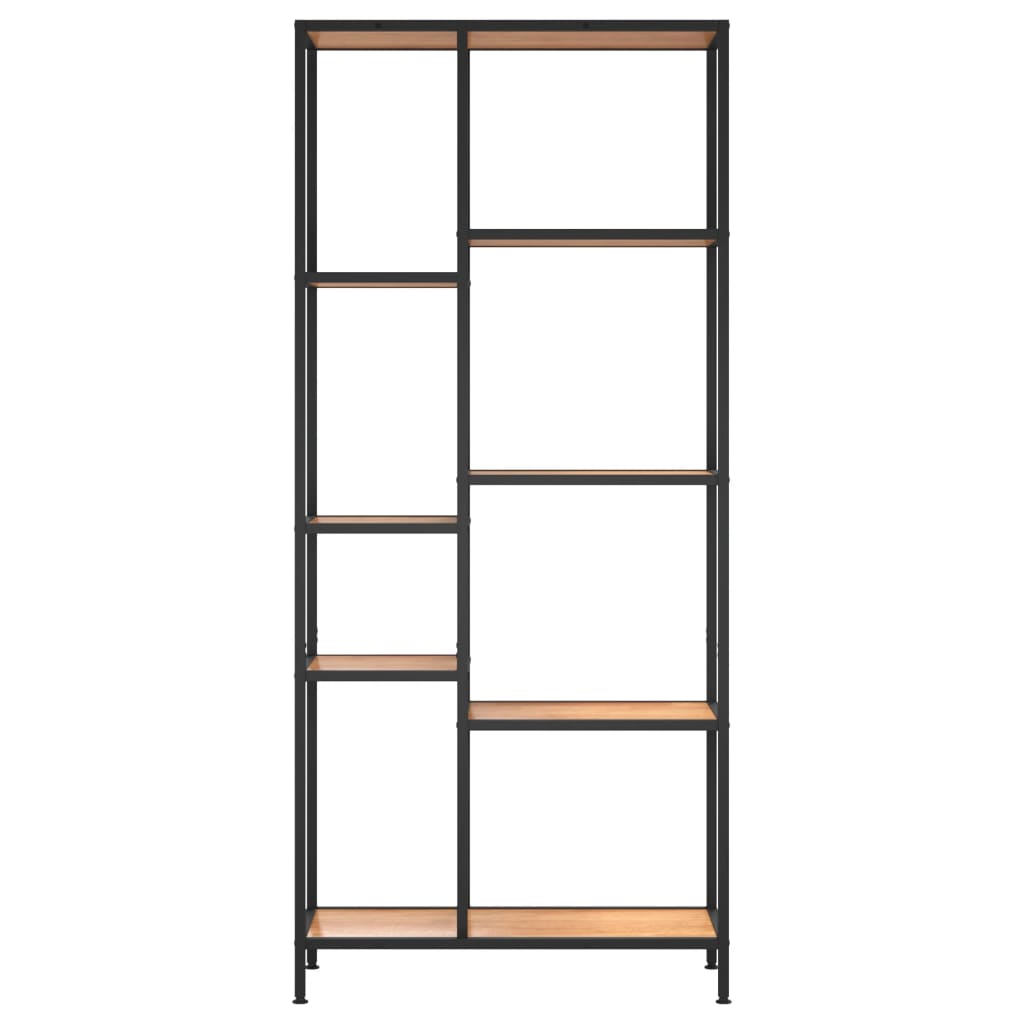 Kirjahylly 80x30x180 cm teräs ja tekninen puu - Sisustajankoti.fi