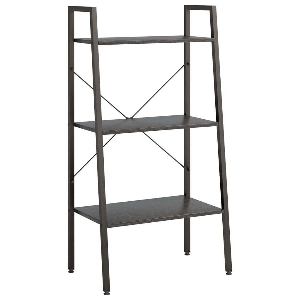 3-kerroksinen Lattiahylly musta 56x35x108 cm - Sisustajankoti.fi