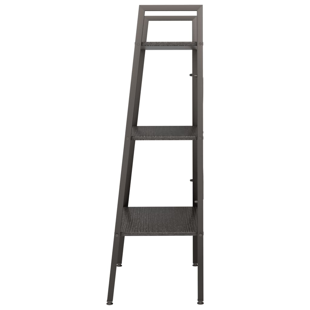 3-kerroksinen Lattiahylly musta 56x35x108 cm - Sisustajankoti.fi