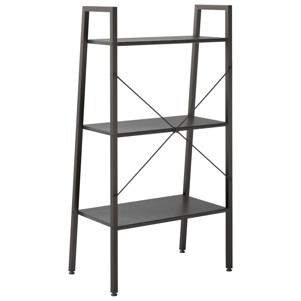 3-kerroksinen Lattiahylly musta 56x35x108 cm - Sisustajankoti.fi