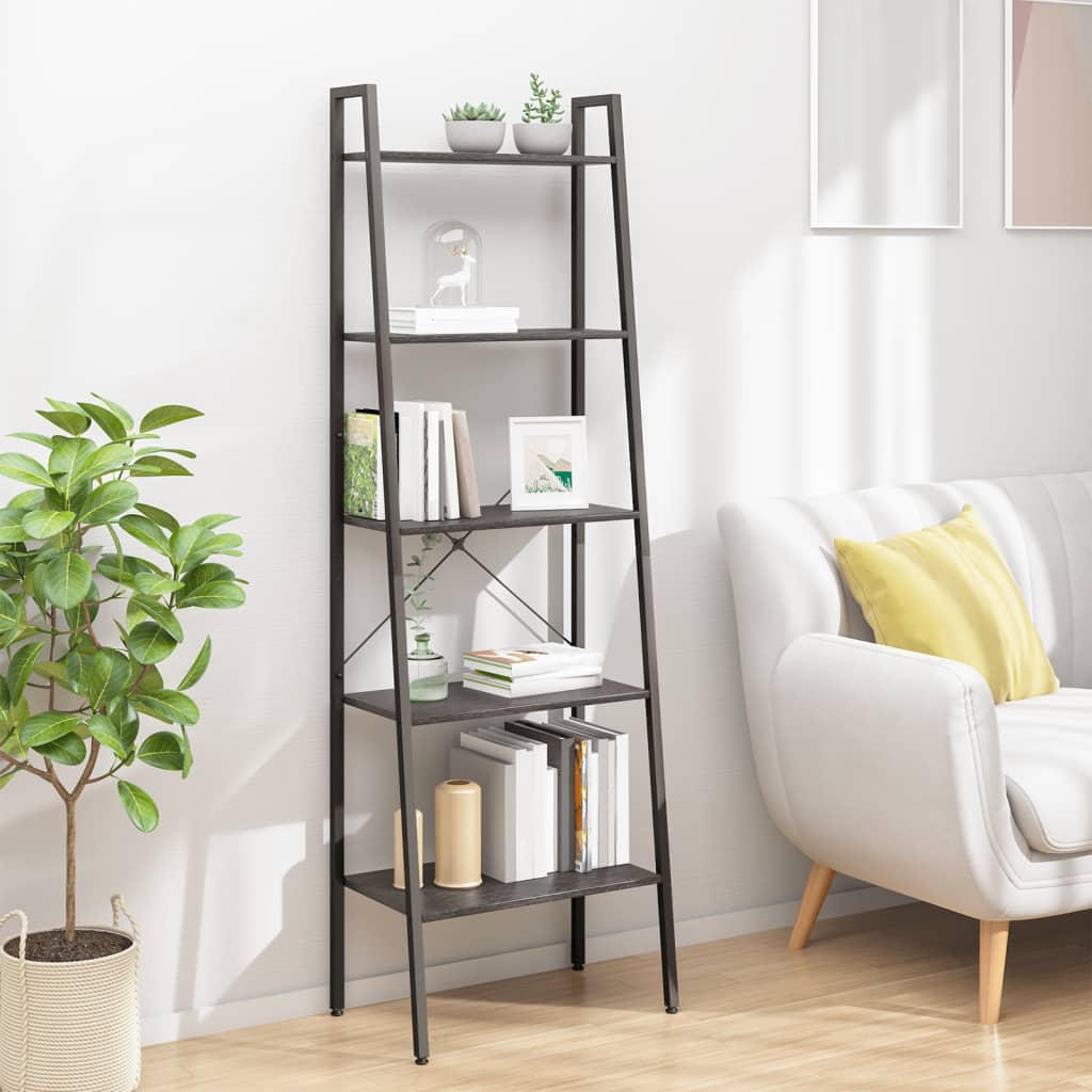 5-kerroksinen Lattiahylly musta 56x35x174 cm - Sisustajankoti.fi