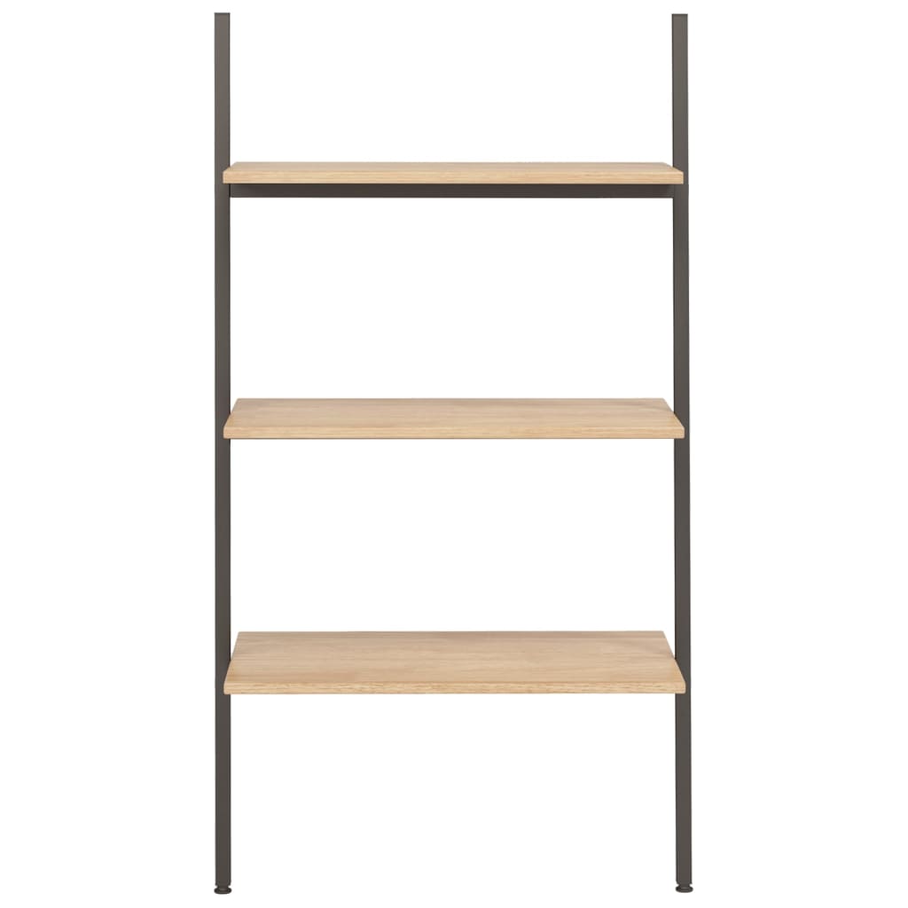 3-kerroksinen kalteva hylly vaaleanruskea ja musta 64x34x116 cm - Sisustajankoti.fi
