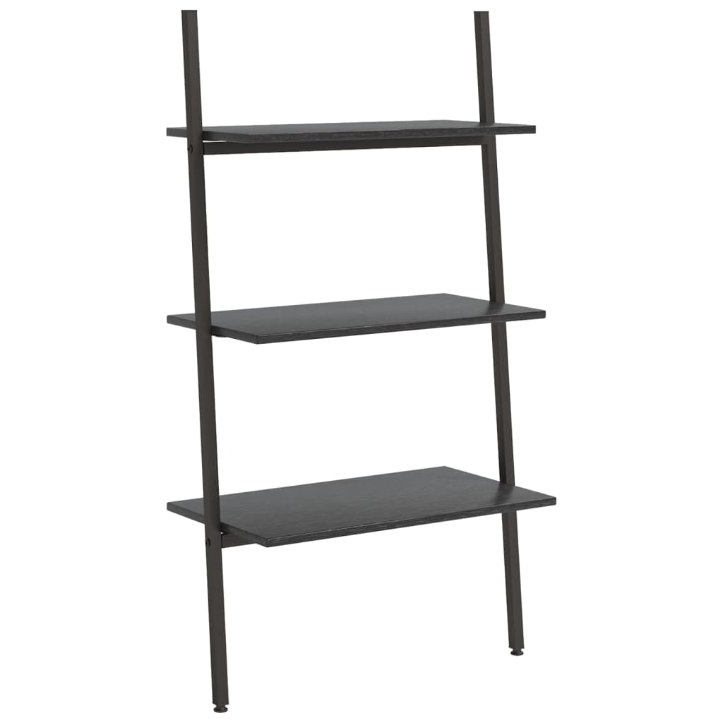 3-kerroksinen kalteva hylly musta 64x34x116 cm - Sisustajankoti.fi