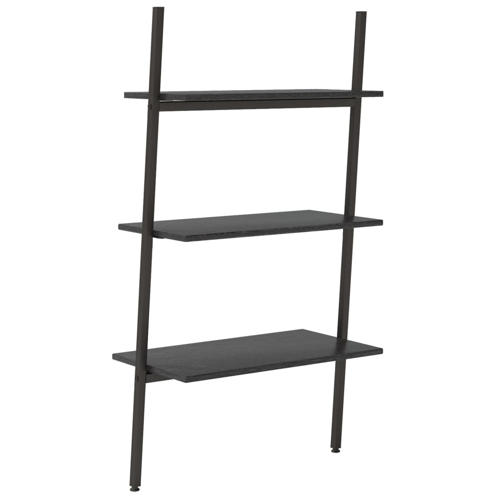 3-kerroksinen kalteva hylly musta 64x34x116 cm - Sisustajankoti.fi
