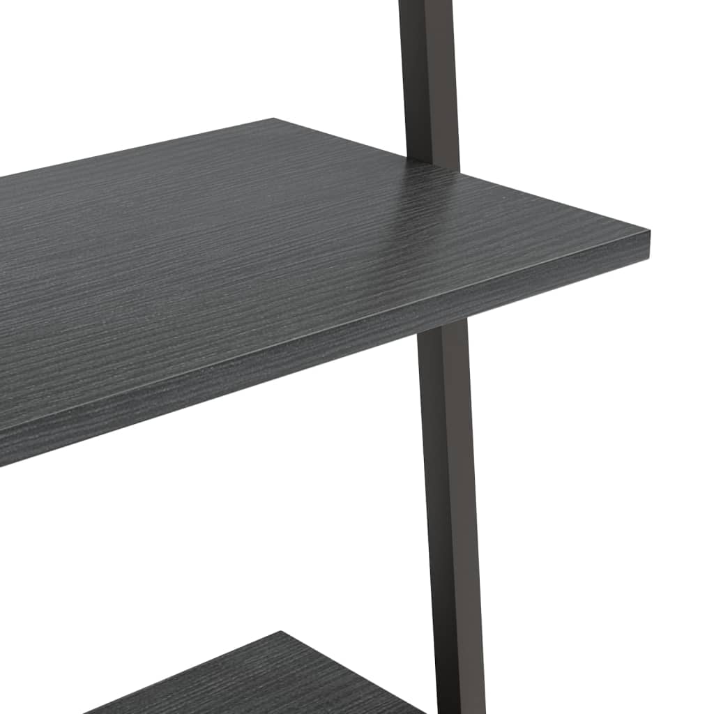 3-kerroksinen kalteva hylly musta 64x34x116 cm - Sisustajankoti.fi