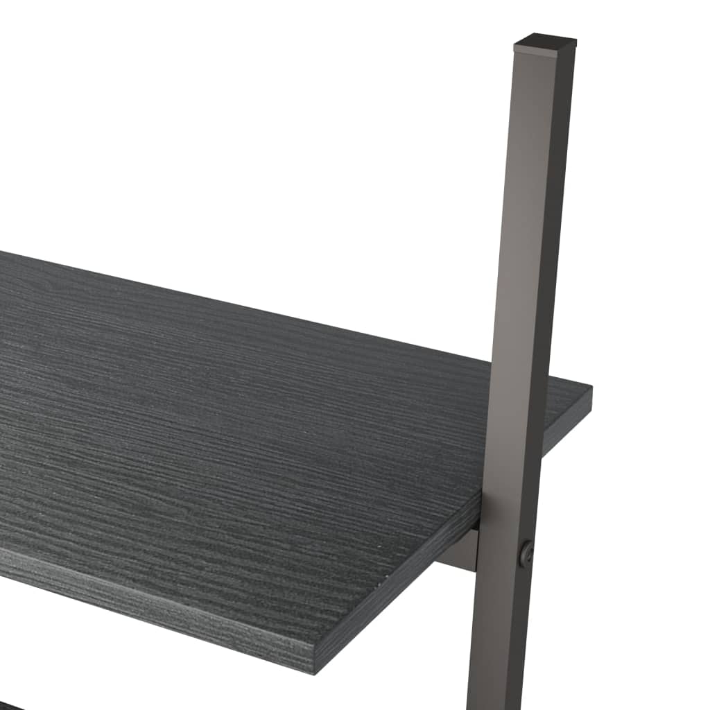 3-kerroksinen kalteva hylly musta 64x34x116 cm - Sisustajankoti.fi