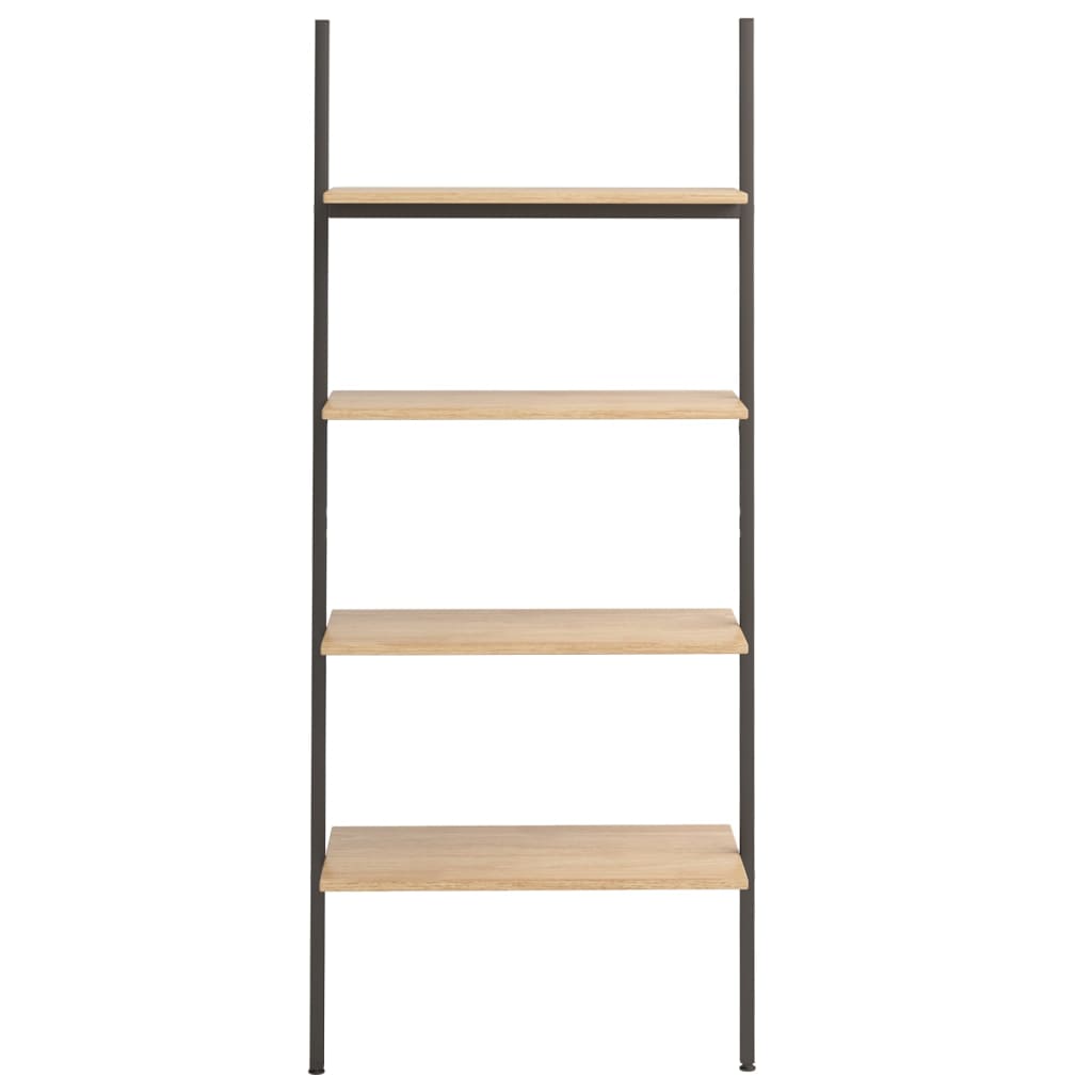 4-kerroksinen kalteva hylly vaaleanrusk ja musta 64x34x150,5 cm - Sisustajankoti.fi