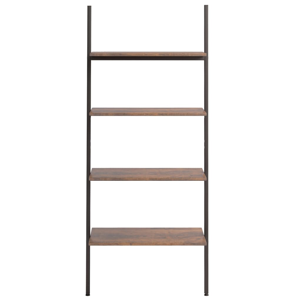 4-kerroksinen kalteva hylly tummanrusk. ja musta 64x34x150,5 cm - Sisustajankoti.fi