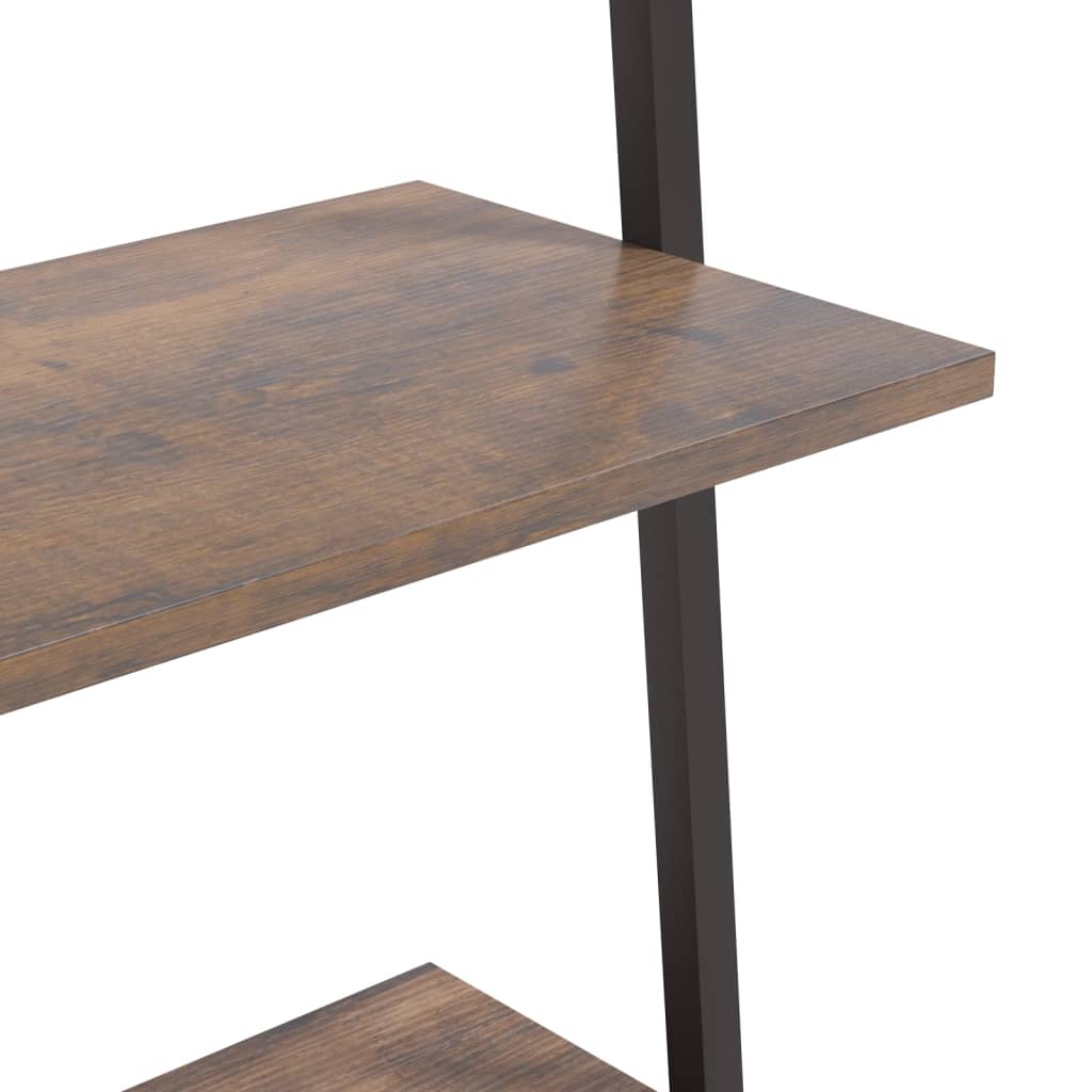 4-kerroksinen kalteva hylly tummanrusk. ja musta 64x34x150,5 cm - Sisustajankoti.fi