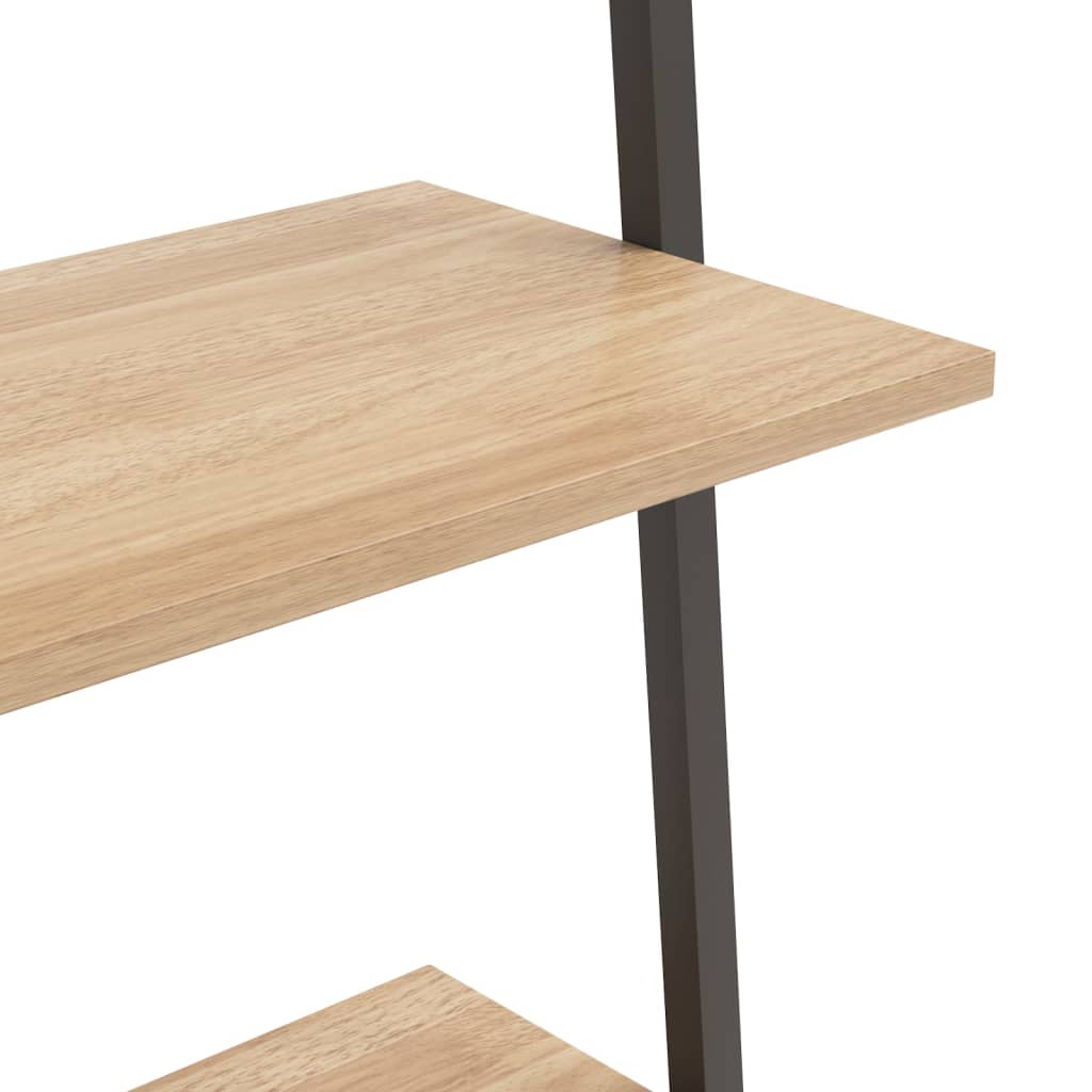 5-kerroksinen kalteva hylly vaaleanrusk ja musta 64x34x185,5 cm - Sisustajankoti.fi