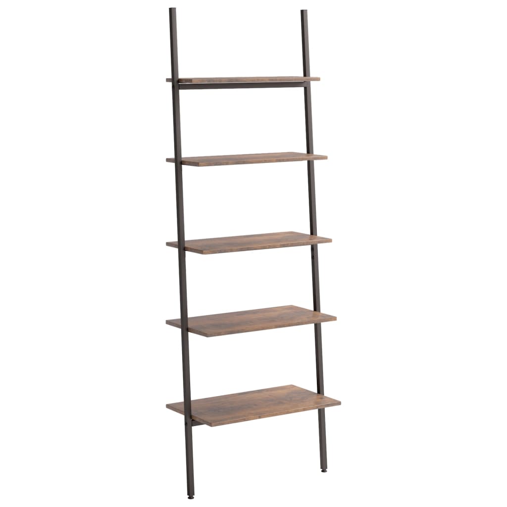 5-kerroksinen kalteva hylly tummanrusk. ja musta 64x34x185,5 cm - Sisustajankoti.fi