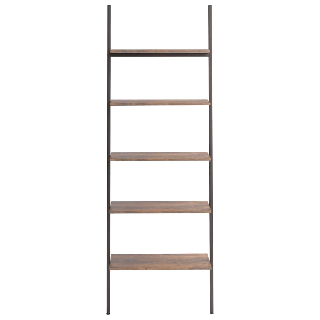 5-kerroksinen kalteva hylly tummanrusk. ja musta 64x34x185,5 cm - Sisustajankoti.fi