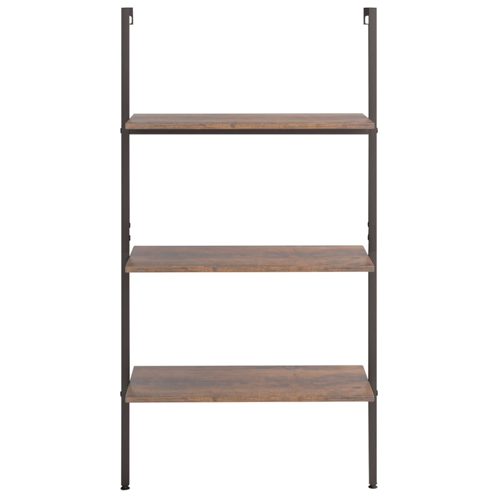 3-kerroksinen kalteva hylly tummanrusk. ja musta 64x35x120,5 cm - Sisustajankoti.fi