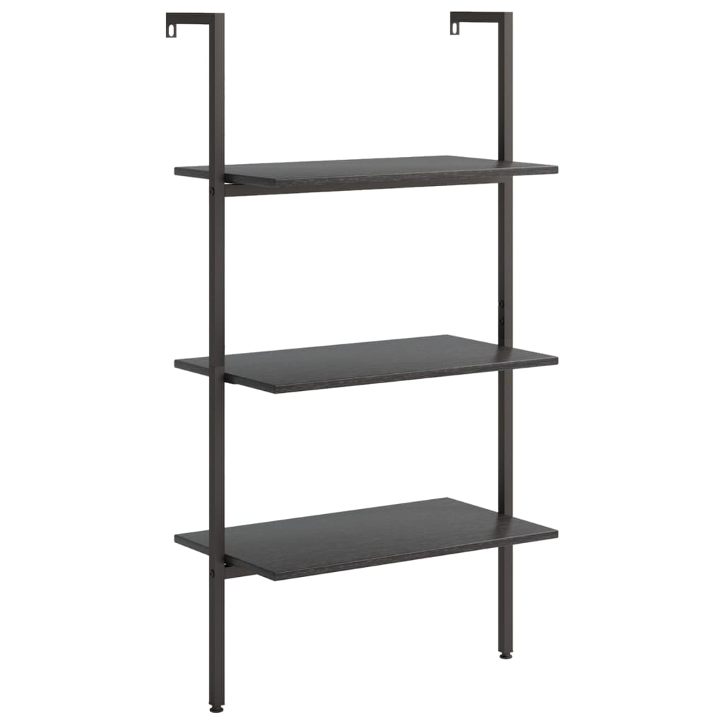 3-kerroksinen kalteva hylly musta 64x35x120,5 cm - Sisustajankoti.fi