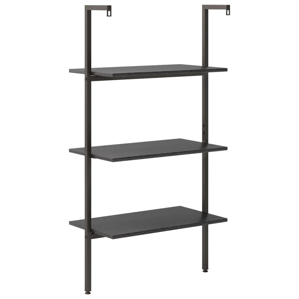 3-kerroksinen kalteva hylly musta 64x35x120,5 cm - Sisustajankoti.fi
