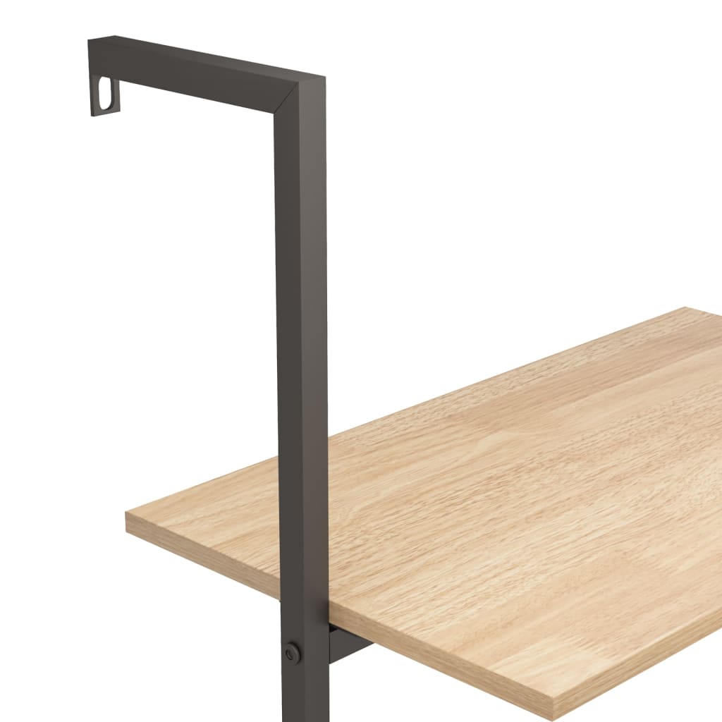 4-kerroksinen kalteva hylly vaaleanrusk ja musta 64x35x152,5 cm - Sisustajankoti.fi