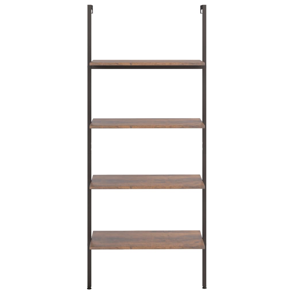 4-kerroksinen kalteva hylly tummanrusk. ja musta 64x35x152,5 cm - Sisustajankoti.fi