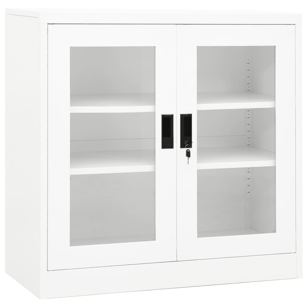 Toimistokaappi valkoinen 90x40x90 cm teräs - Sisustajankoti.fi