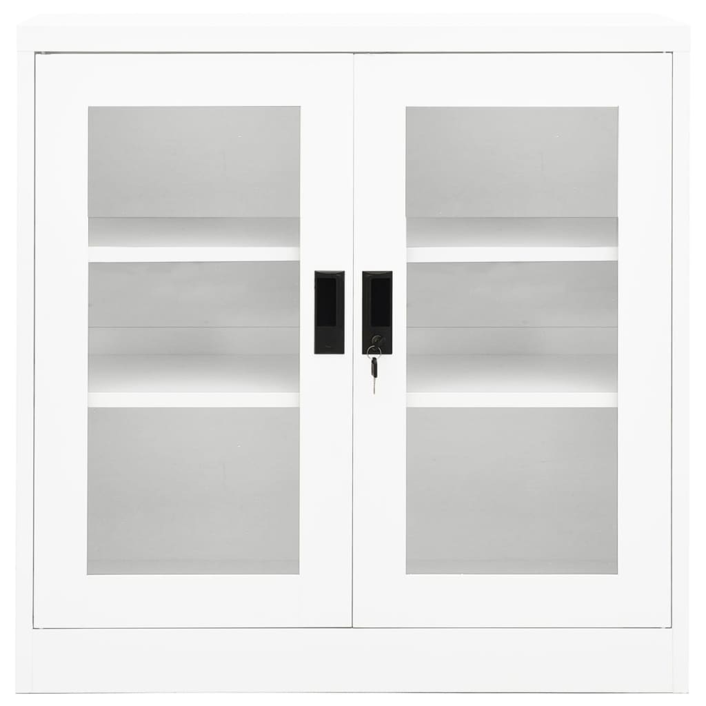 Toimistokaappi valkoinen 90x40x90 cm teräs - Sisustajankoti.fi