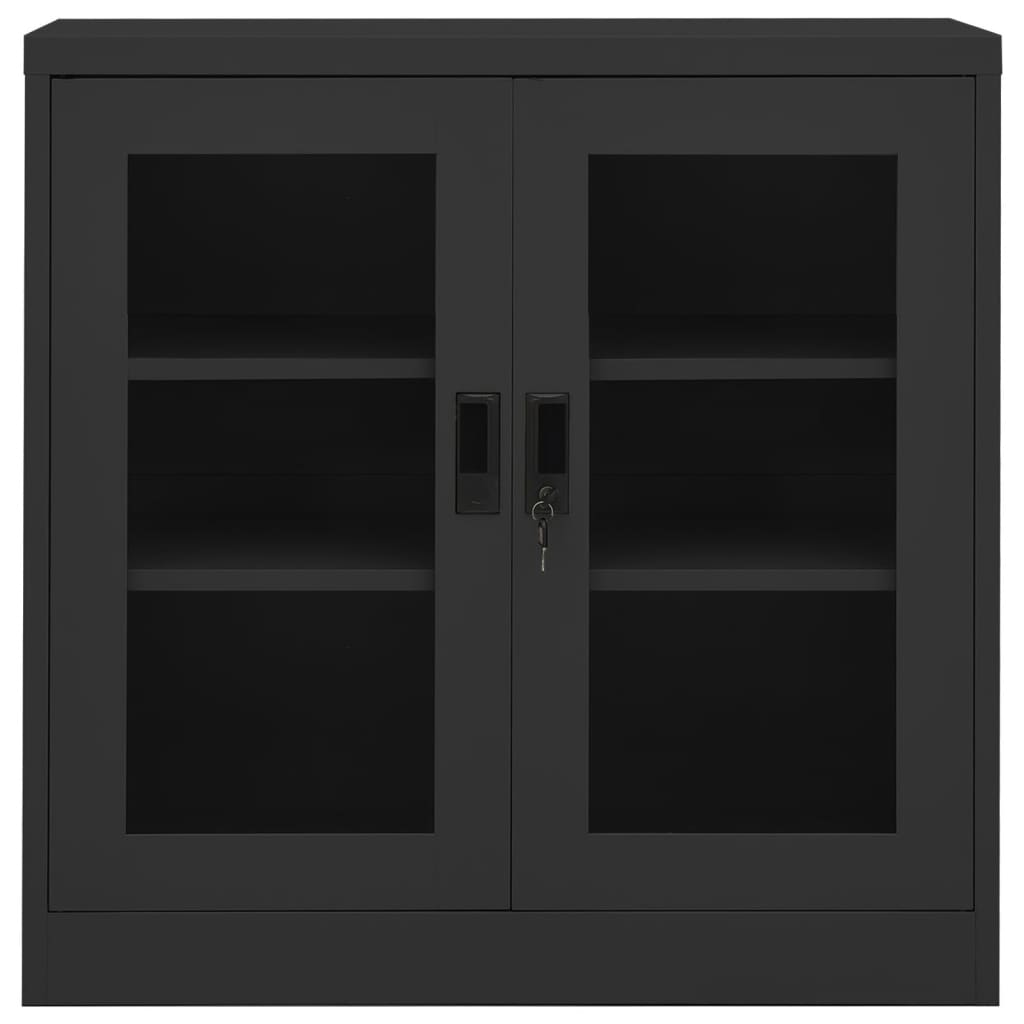 Toimistokaappi antrasiitti 90x40x90 cm teräs - Sisustajankoti.fi