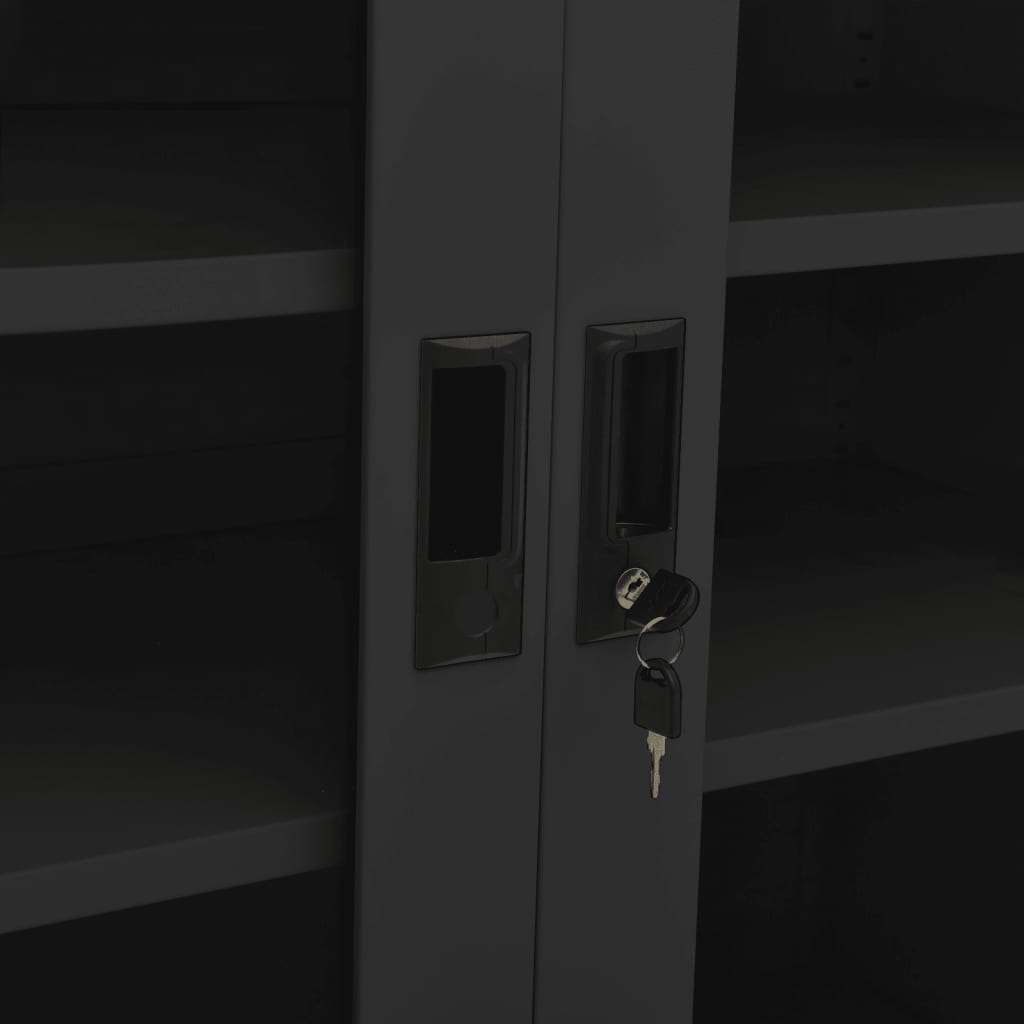 Toimistokaappi antrasiitti 90x40x90 cm teräs - Sisustajankoti.fi