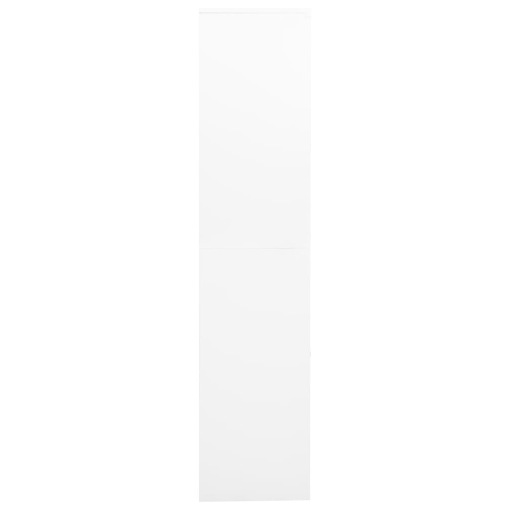 Toimistokaappi valkoinen 90x40x180 cm teräs/karkaistu lasi - Sisustajankoti.fi
