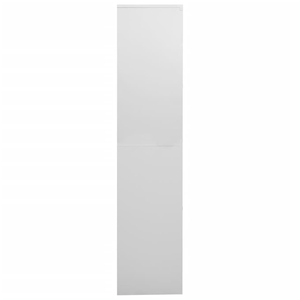 Toimistokaappi vaaleanharmaa 90x40x180 cm teräs/karkaistu lasi - Sisustajankoti.fi