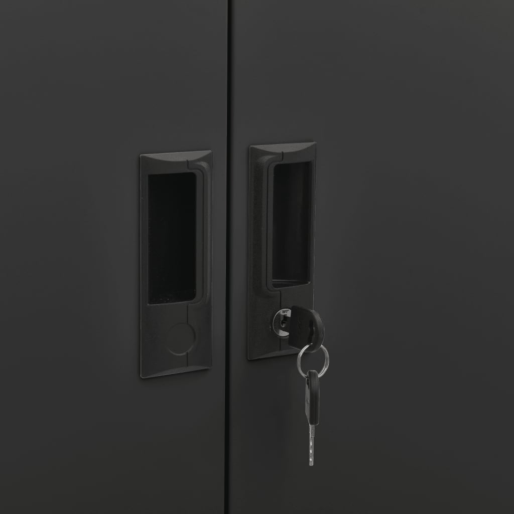 Toimistokaappi antrasiitti 90x40x180 cm teräs - Sisustajankoti.fi