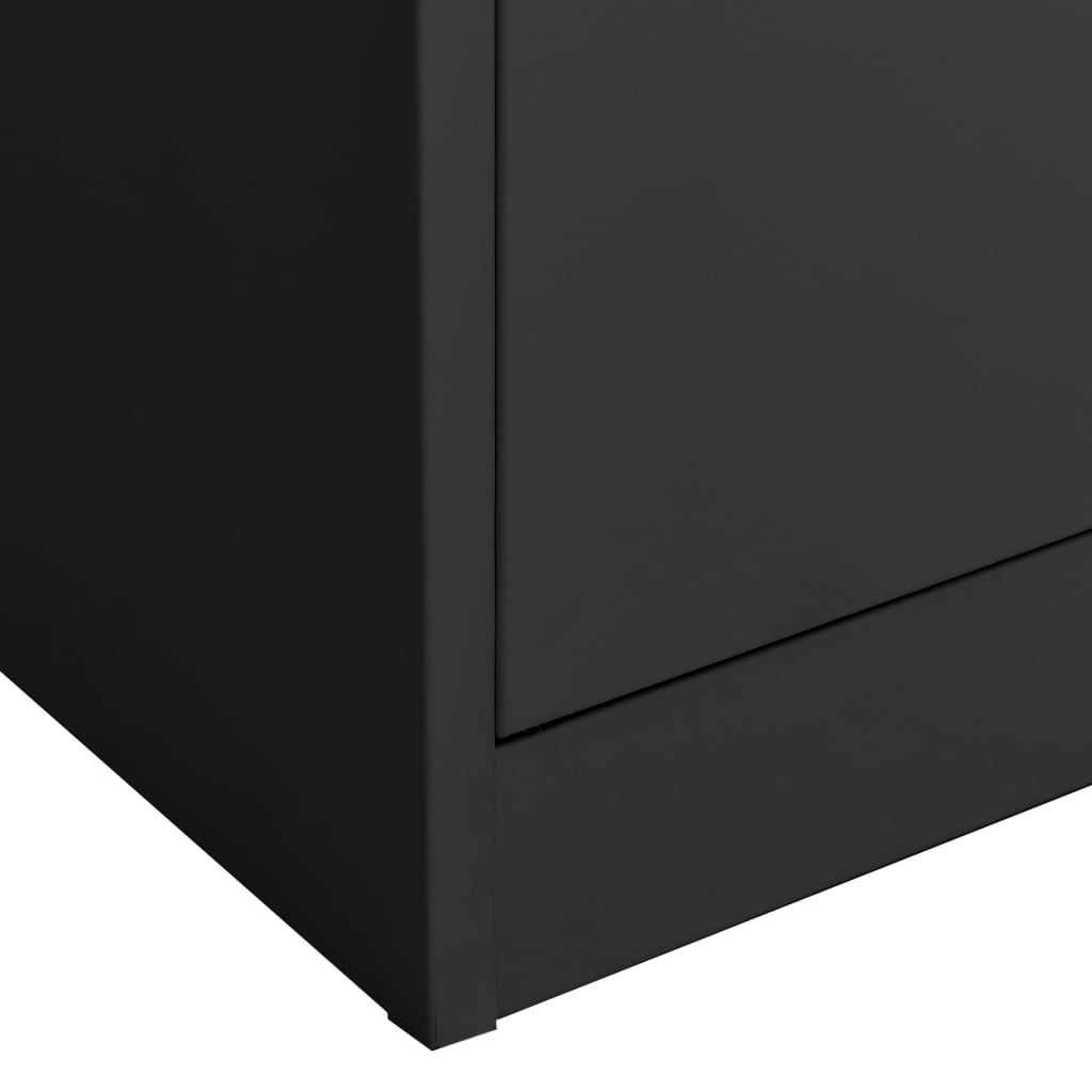 Toimistokaappi antrasiitti 90x40x180 cm teräs - Sisustajankoti.fi