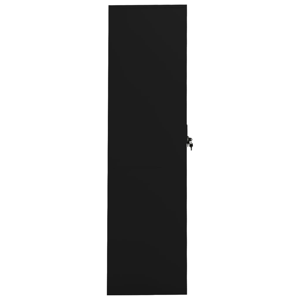 Vaatekaappi musta 80x50x180 cm teräs - Sisustajankoti.fi