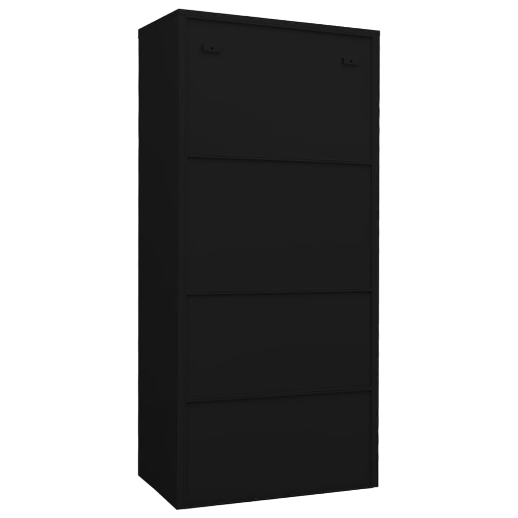 Vaatekaappi musta 80x50x180 cm teräs - Sisustajankoti.fi