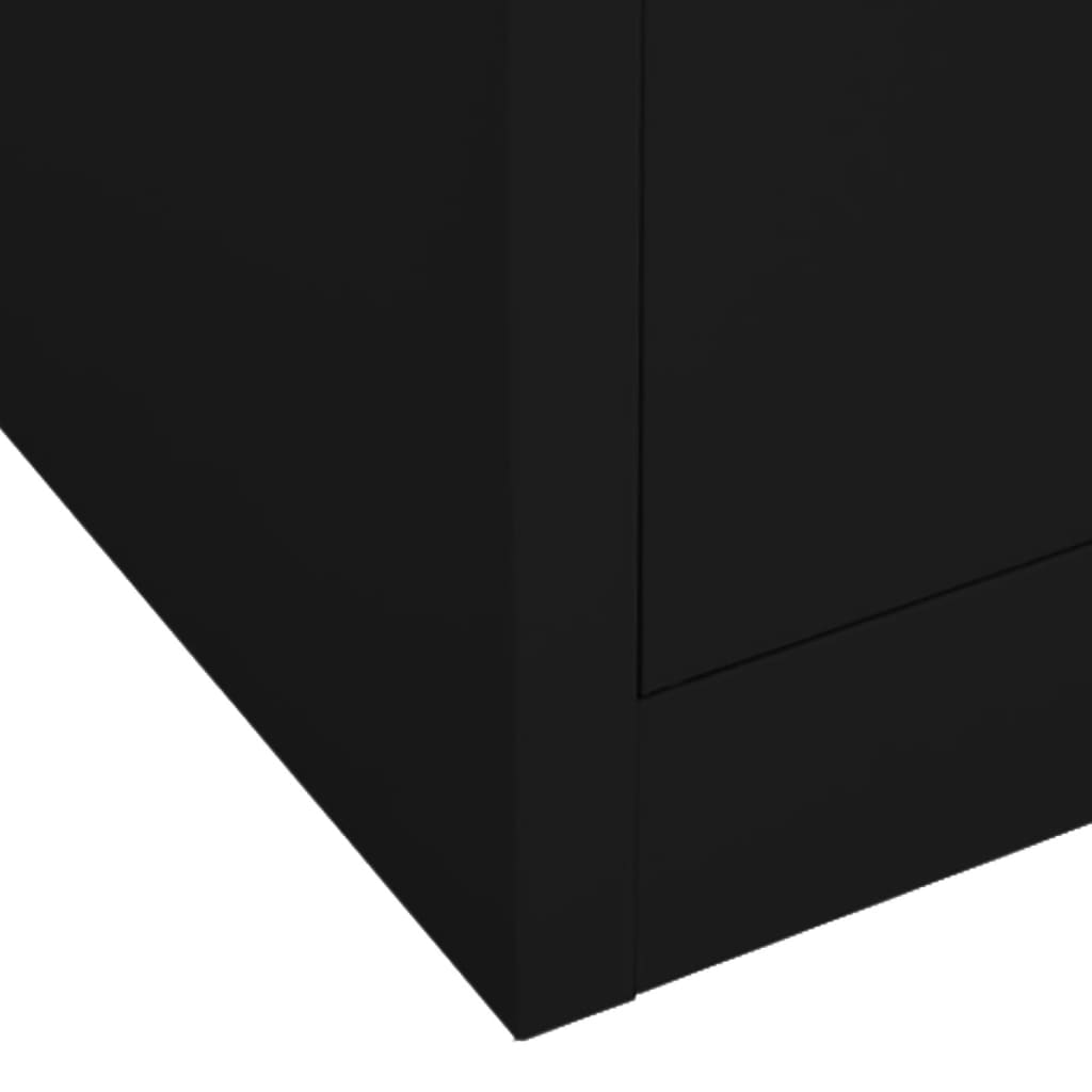 Vaatekaappi musta 80x50x180 cm teräs - Sisustajankoti.fi