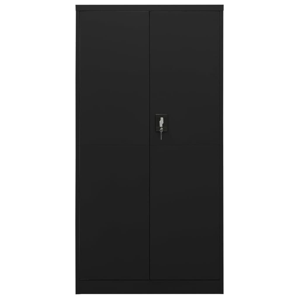 Pukukaappi musta 90x40x180 cm teräs - Sisustajankoti.fi