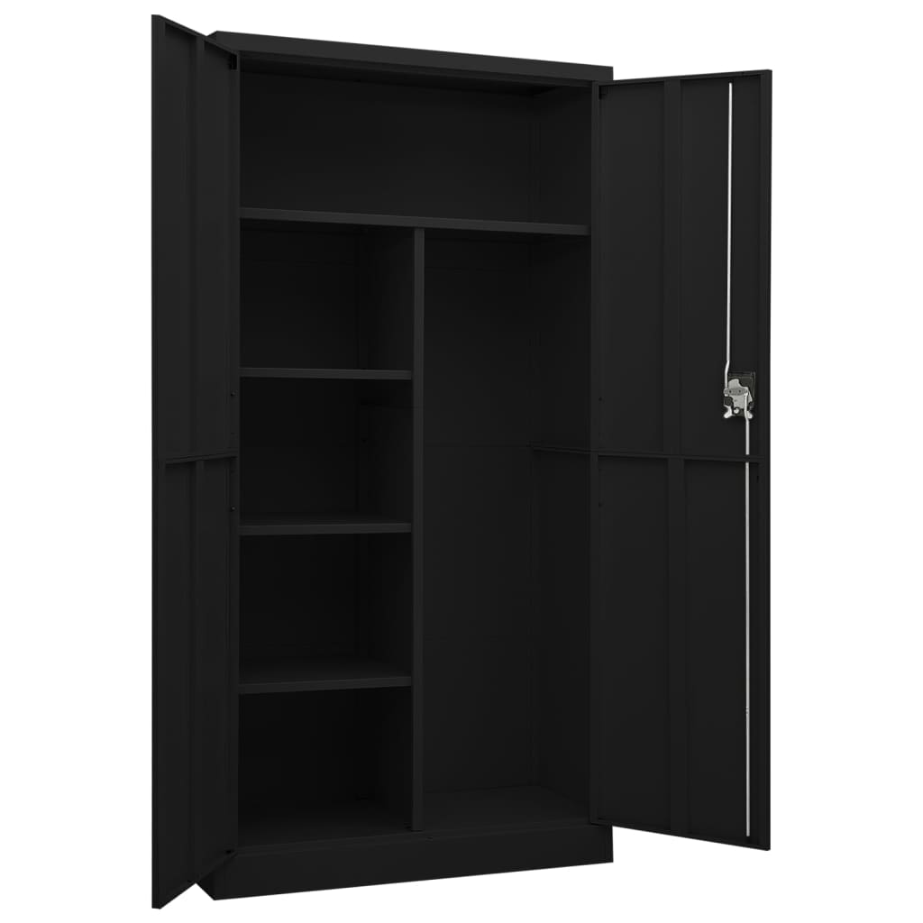 Pukukaappi musta 90x40x180 cm teräs - Sisustajankoti.fi