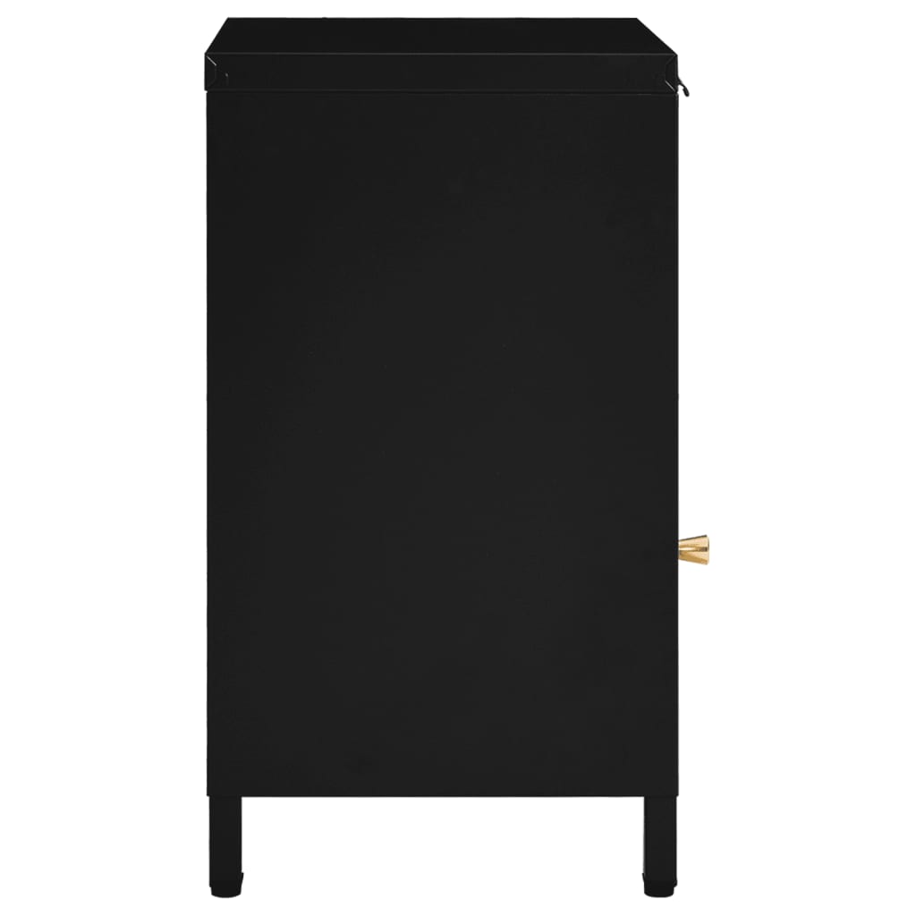 Yöpöytä musta 40x30x54,5 cm teräs ja lasi - Sisustajankoti.fi
