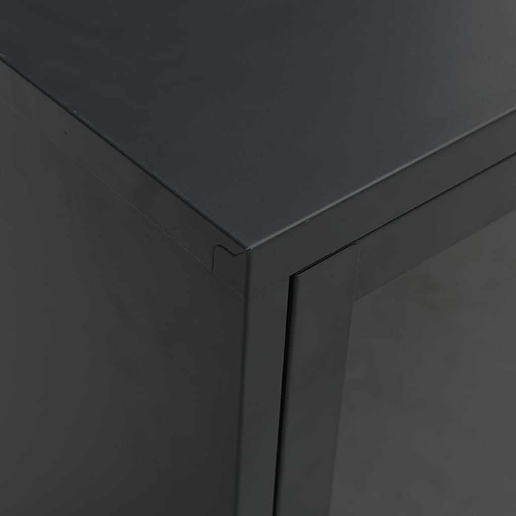TV-taso musta 105x35x52 cm teräs ja lasi - Sisustajankoti.fi