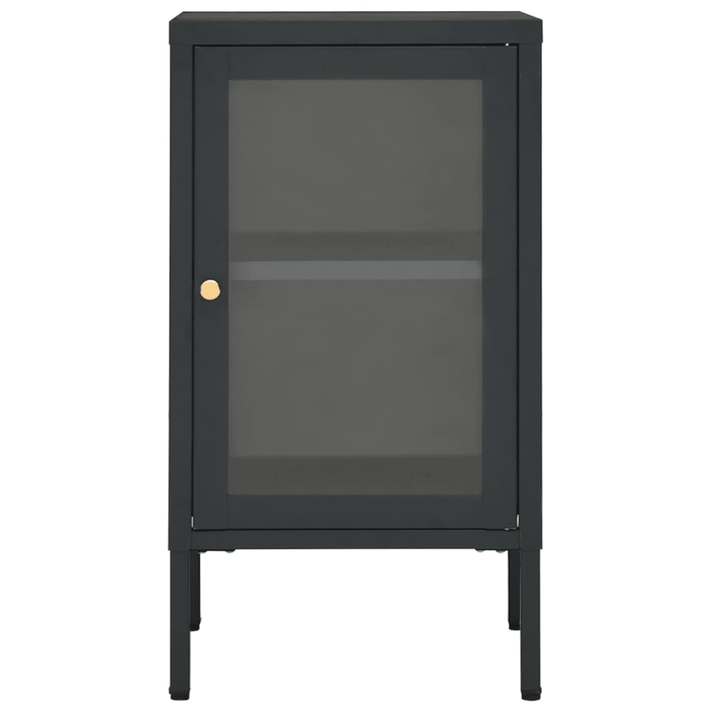 Senkki antrasiitti 38x35x70 cm teräs ja lasi - Sisustajankoti.fi