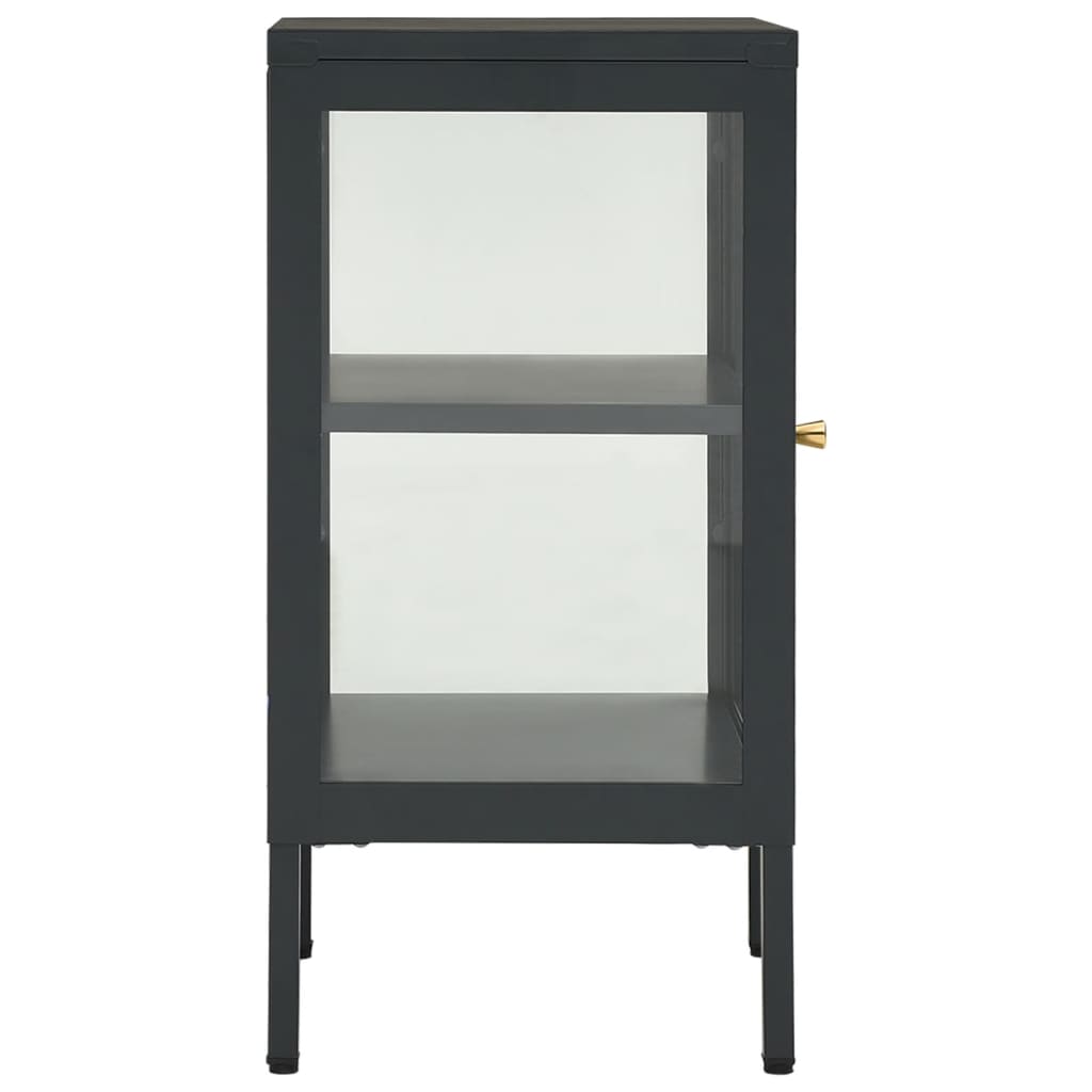 Senkki antrasiitti 38x35x70 cm teräs ja lasi - Sisustajankoti.fi