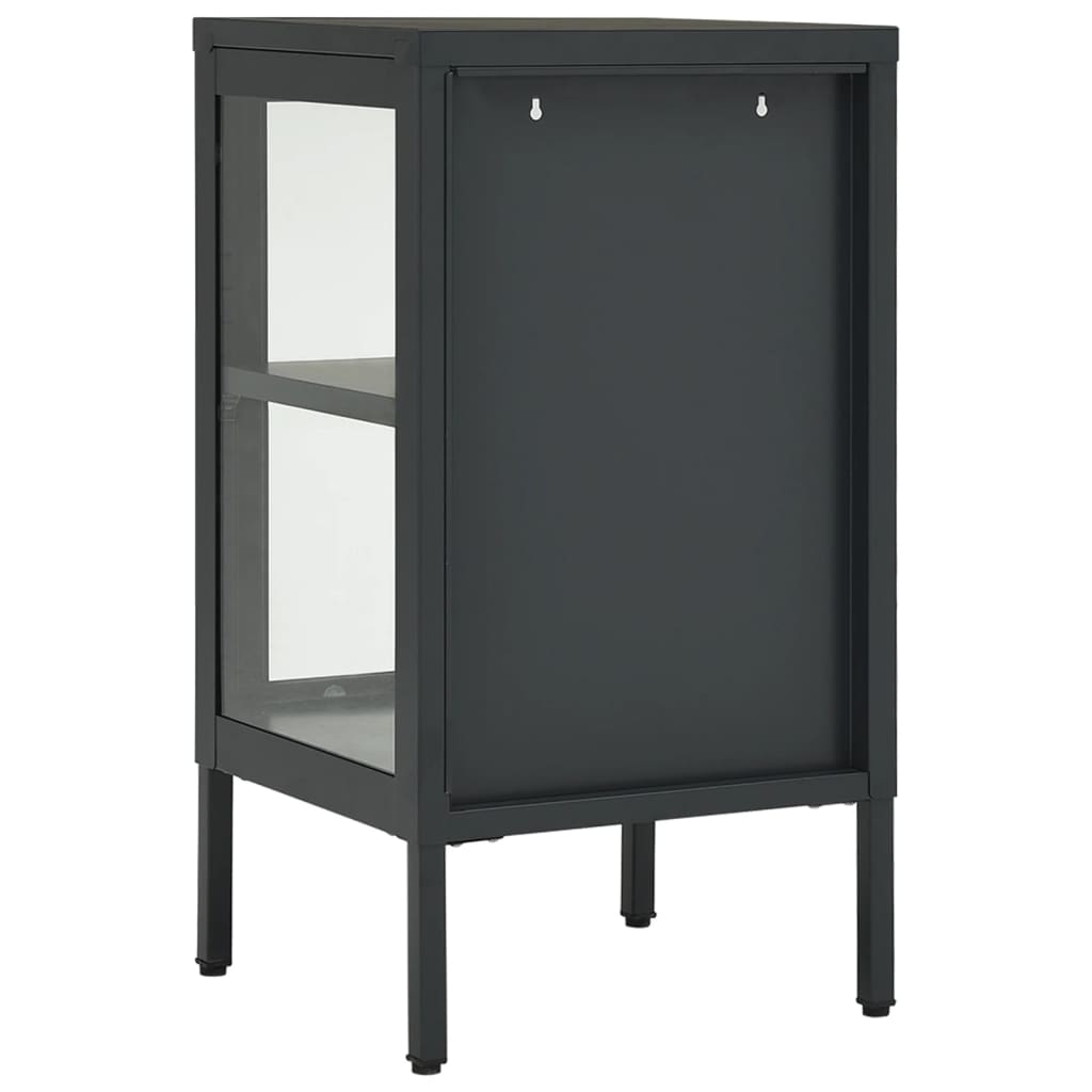 Senkki antrasiitti 38x35x70 cm teräs ja lasi - Sisustajankoti.fi