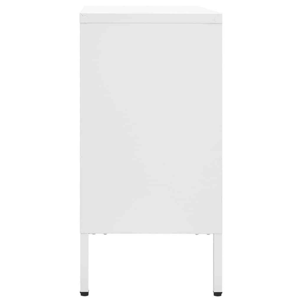Senkki valkoinen 75x35x70 cm teräs ja karkaistu lasi - Sisustajankoti.fi