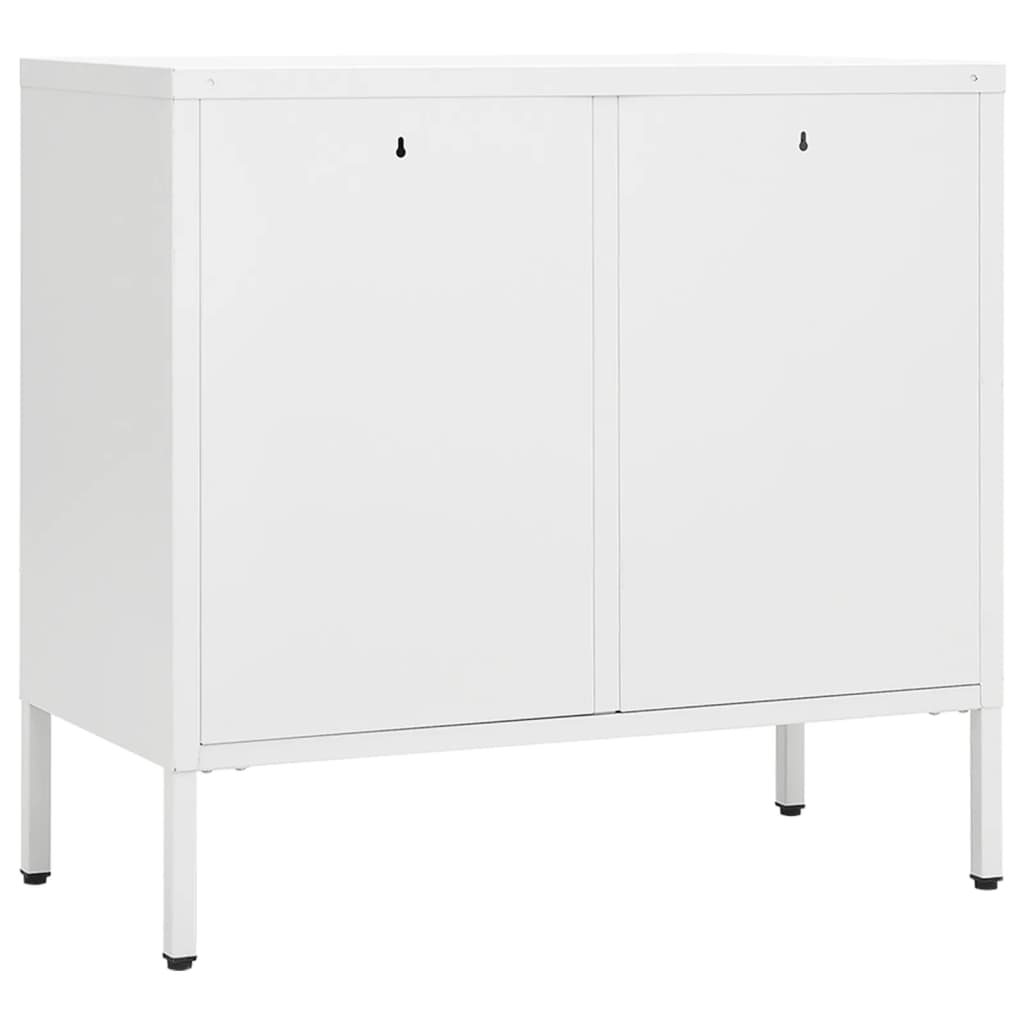 Senkki valkoinen 75x35x70 cm teräs ja karkaistu lasi - Sisustajankoti.fi