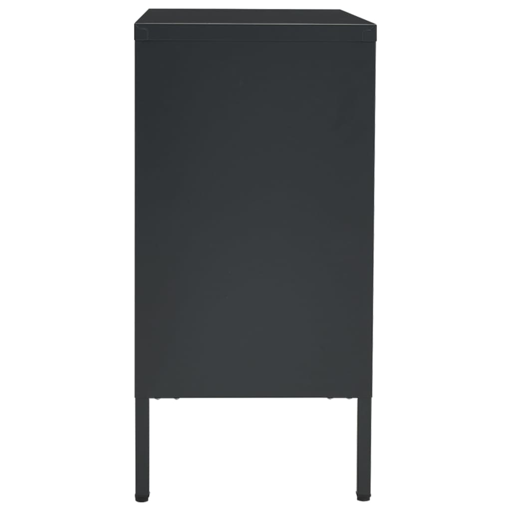 Senkki antrasiitti 75x35x70 cm teräs ja karkaistu lasi - Sisustajankoti.fi