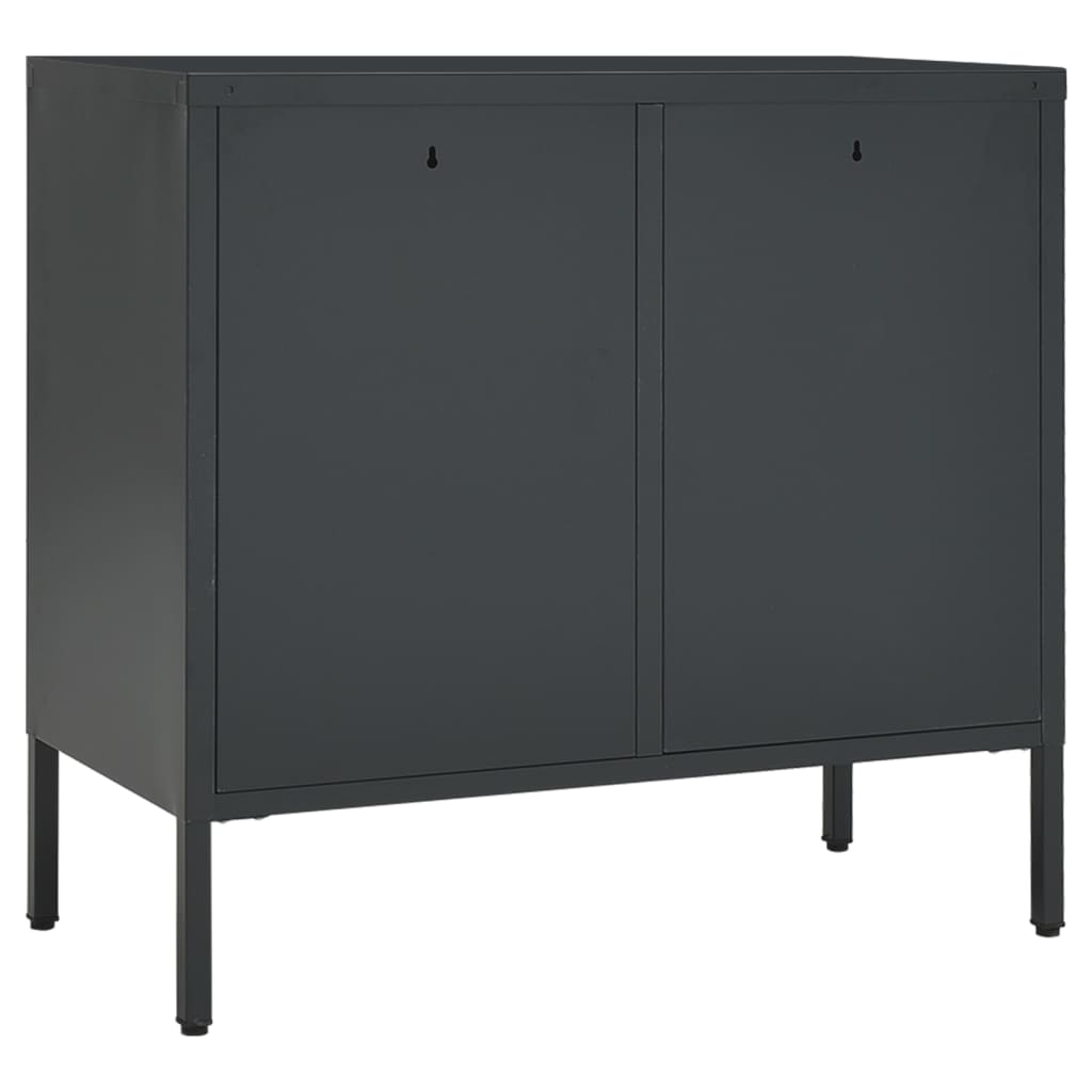 Senkki antrasiitti 75x35x70 cm teräs ja karkaistu lasi - Sisustajankoti.fi