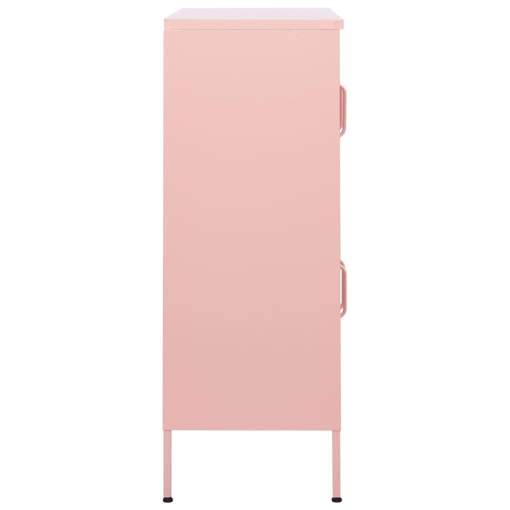 Varastokaappi pinkki 80x35x101,5 cm teräs - Sisustajankoti.fi
