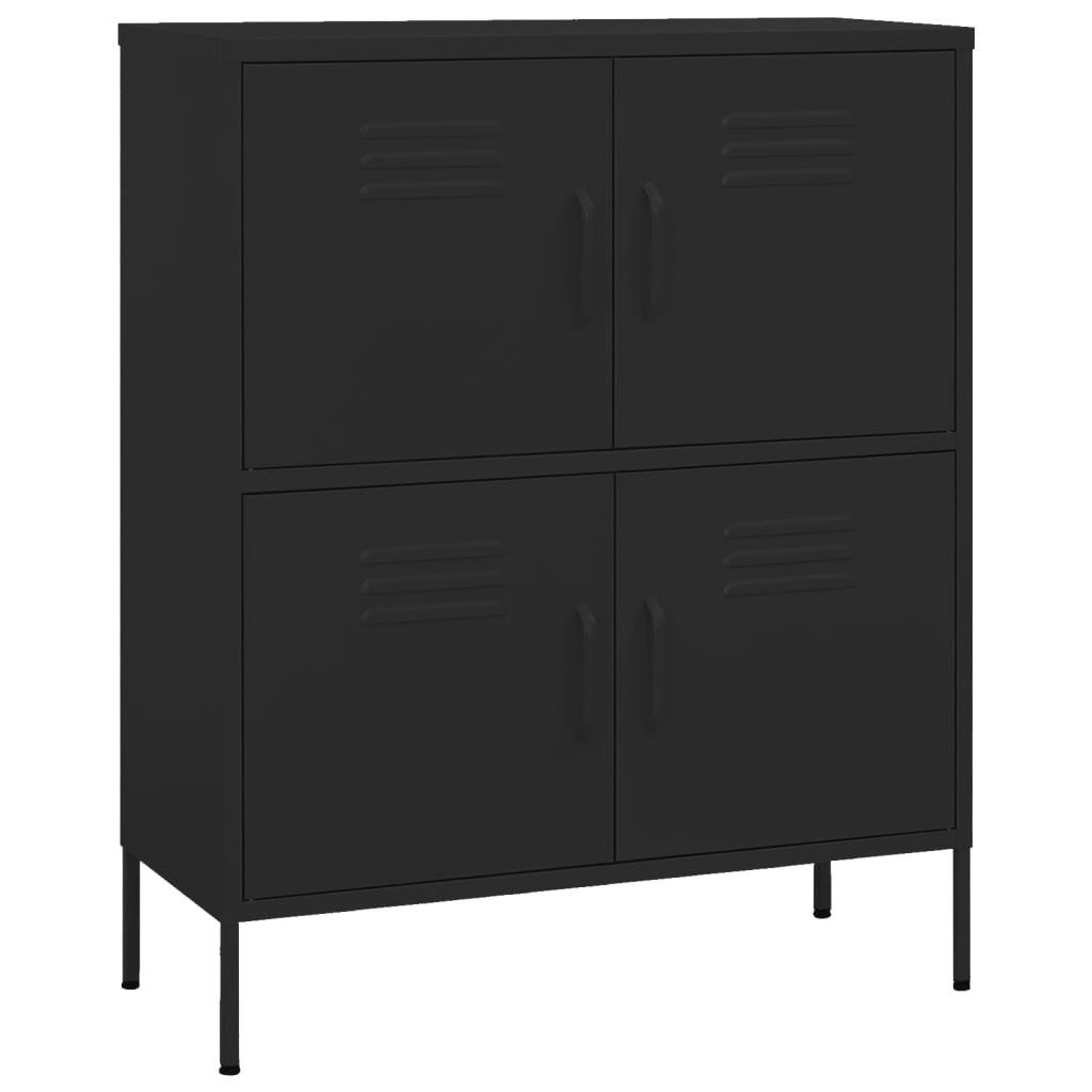 Varastokaappi musta 80x35x101,5 cm teräs - Sisustajankoti.fi