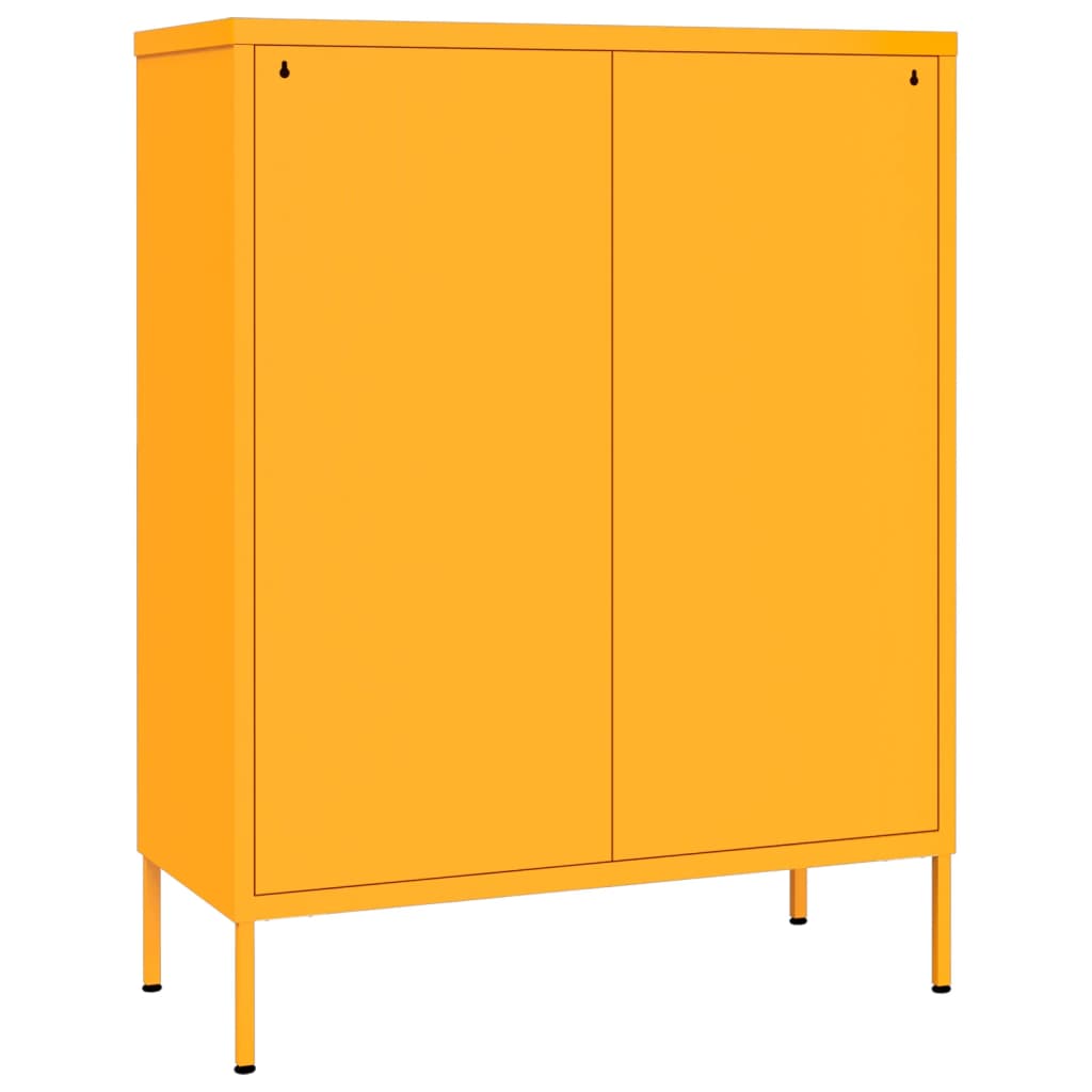 Lipasto sinapinkeltainen 80x35x101,5 cm teräs - Sisustajankoti.fi