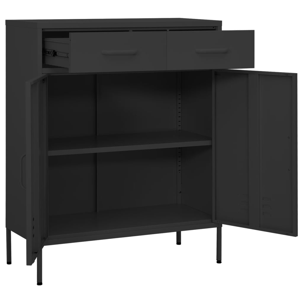 Varastokaappi antrasiitti 80x35x101,5 cm teräs - Sisustajankoti.fi