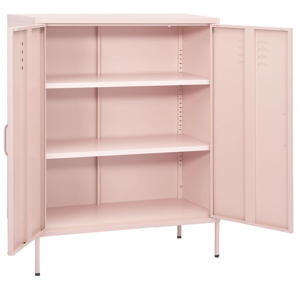 Varastokaappi pinkki 80x35x101,5 cm teräs - Sisustajankoti.fi