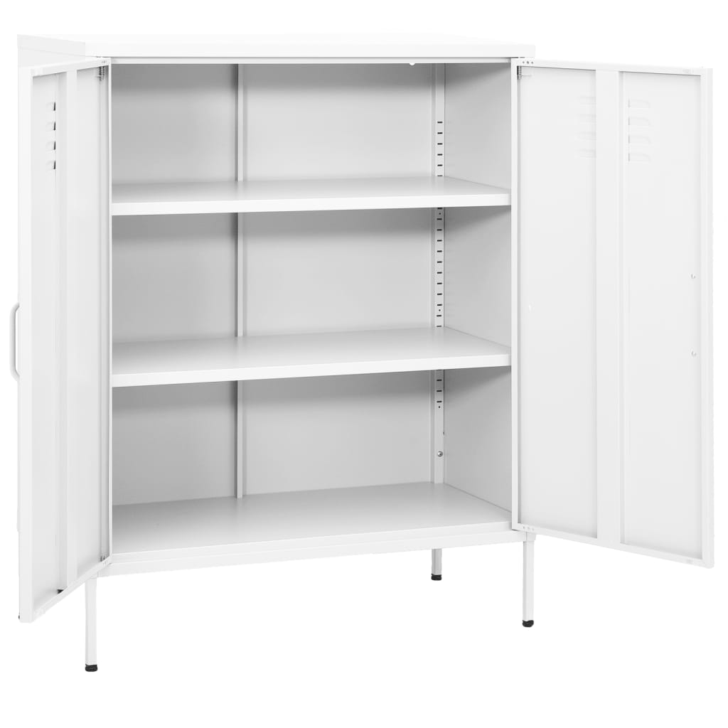 Varastokaappi valkoinen 80x35x101,5 cm teräs - Sisustajankoti.fi