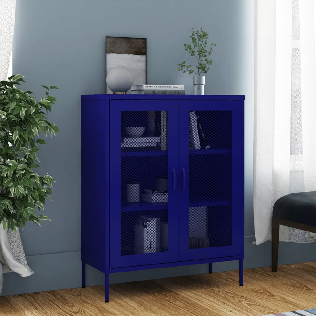 Varastokaappi laivastonsininen 80x35x101,5 cm teräs - Sisustajankoti.fi